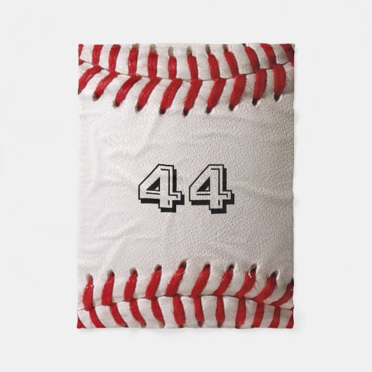 Baseball met  nummer fleece deken (Voorkant)