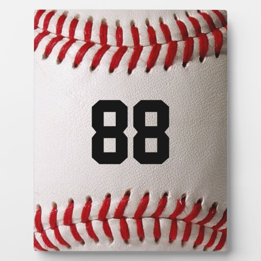 Baseball met nummer fotoplaat (Voorkant)