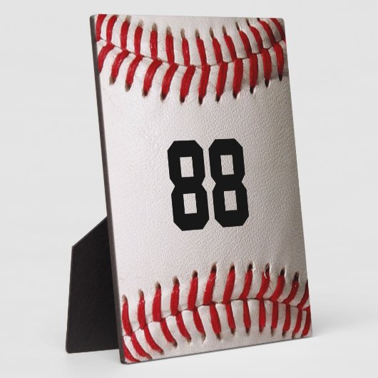 Baseball met  nummer fotoplaat (Zijkant)
