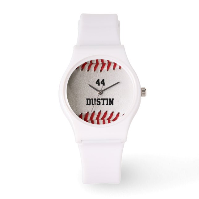 Baseball met  nummer horloge (Voorkant)