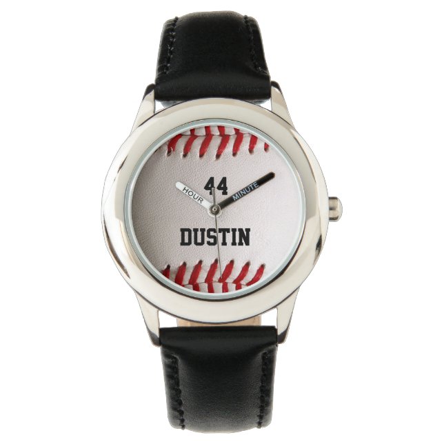 Baseball met  nummer horloge (Voorkant)