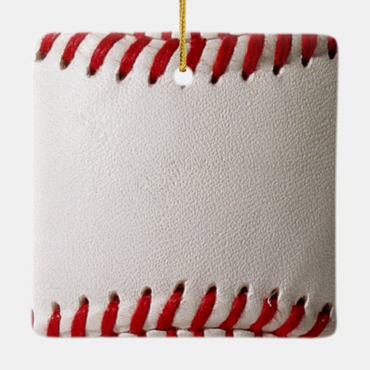 Baseball met  nummer keramisch ornament (Achterkant)