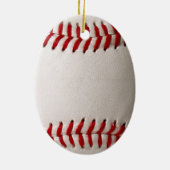 Baseball met  nummer keramisch ornament (Achterkant)
