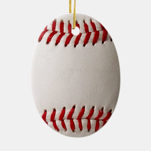 Baseball met  nummer keramisch ornament (Achterkant)