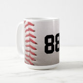 Baseball met  nummer koffiemok (Voorkant links)