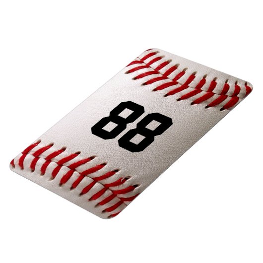 Baseball met nummer magneet (Linkerzijde)