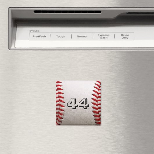 Baseball met nummer magneet (Insitu (Vaatwasser))
