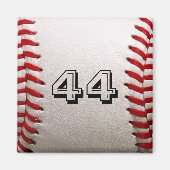 Baseball met nummer magneet (Voorkant)