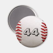 Baseball met  nummer magneet (Voorkant / Achterkant)