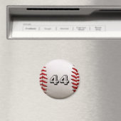 Baseball met  nummer magneet (Insitu (Vaatwasser))