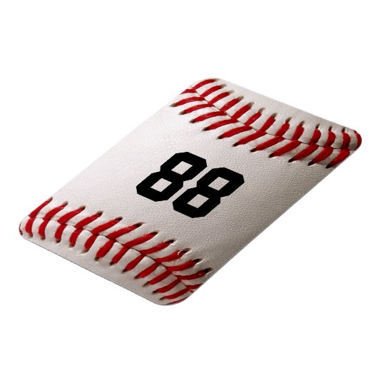 Baseball met  nummer magneet (Linkerzijde)