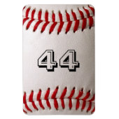 Baseball met  nummer magneet (Verticaal)
