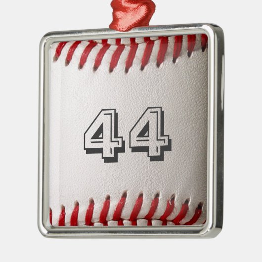 Baseball met  nummer metalen ornament (Links)