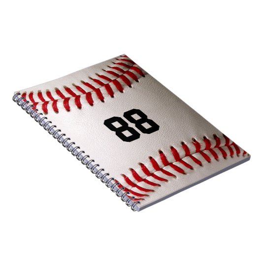 Baseball met nummer notitieboek (Rechterzijde)