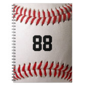 Baseball met  nummer notitieboek (Voorkant)