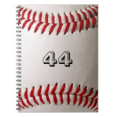 Baseball met  nummer notitieboek (Voorkant)