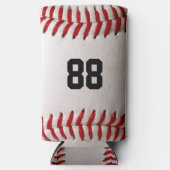 Baseball met  nummer seltzer blikjeskoeler (Voorkant)
