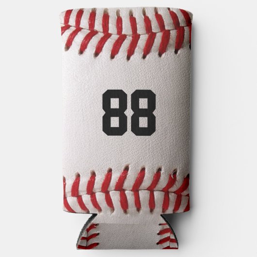 Baseball met  nummer seltzer blikjeskoeler (Voorkant)