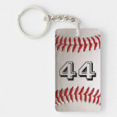 Baseball met  nummer sleutelhanger (Voorkant)