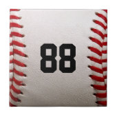 Baseball met nummer tegeltje (Voorkant)
