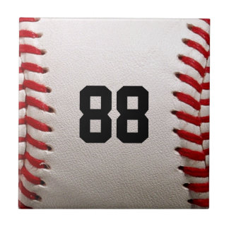 Baseball met nummer tegeltje