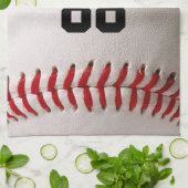 Baseball met  nummer theedoek (Gevouwen)