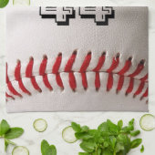 Baseball met  nummer theedoek (Gevouwen)
