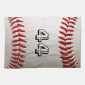 Baseball met  nummer theedoek (Horizontaal)