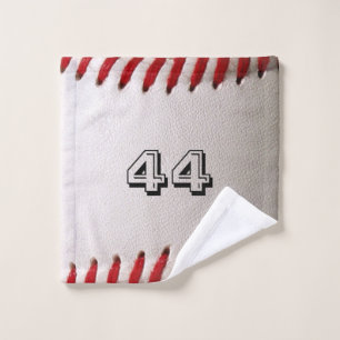 Baseball met nummer washandje