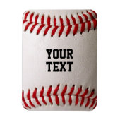 Baseball met persoonlijke naam magneet (Verticaal)