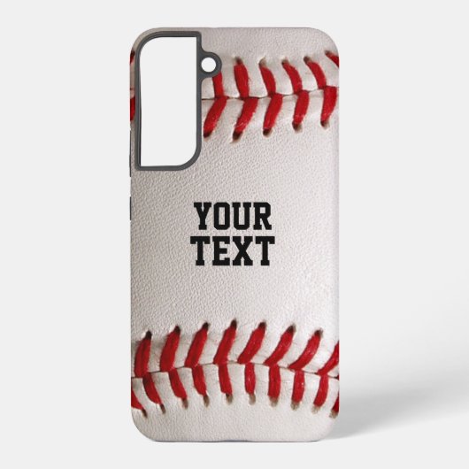 Baseball met persoonlijke naam samsung galaxy hoesje (Achterkant)