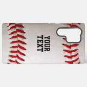 Baseball met persoonlijke naam samsung galaxy hoesje (Achterkant horizontaal)