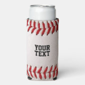 Baseball met persoonlijke naam seltzer blikjeskoeler (Seltzer Voorkant)
