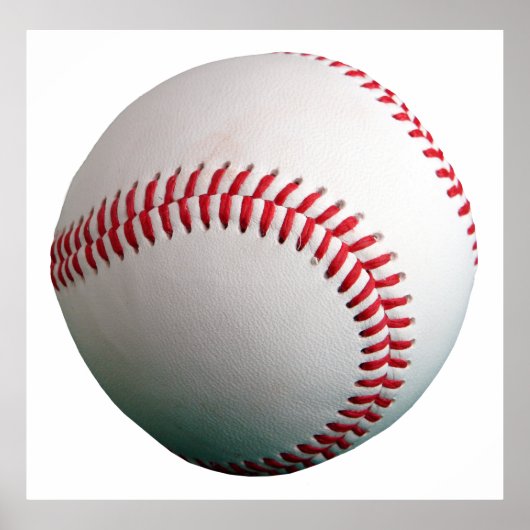 Baseball met Red Stitching Poster (Voorkant)