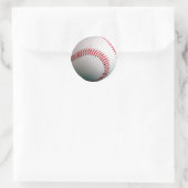 Baseball met Red Stitching Ronde Sticker (Tas)