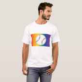 Baseball met regenboogpride LGBTQ T-shirt (Voorkant volledig)