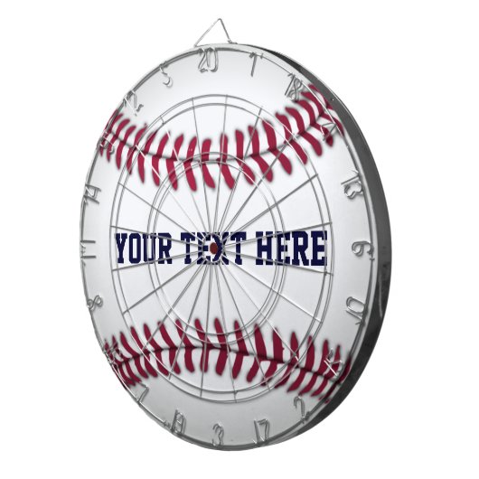 Baseball met rood getikt dartbord (Voorkant Rechts)