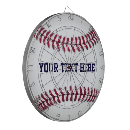 Baseball met rood getikt dartbord (Voorkant Links)