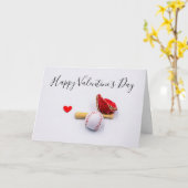 Baseball met rood hart Ik hou van je Valentijnsdag Kaart (Gele Bloem)