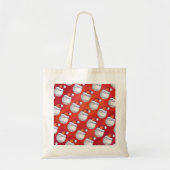 Baseball met Santa Hat op rood Tote Bag (Voorkant)