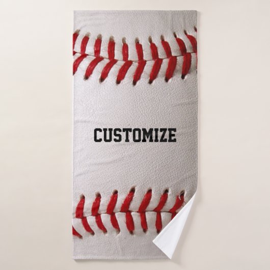Baseball met tekst badhanddoek (Badhanddoek)