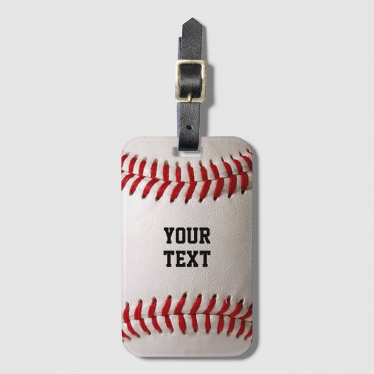 Baseball met  tekst bagagelabel (Voorkant (verticaal))