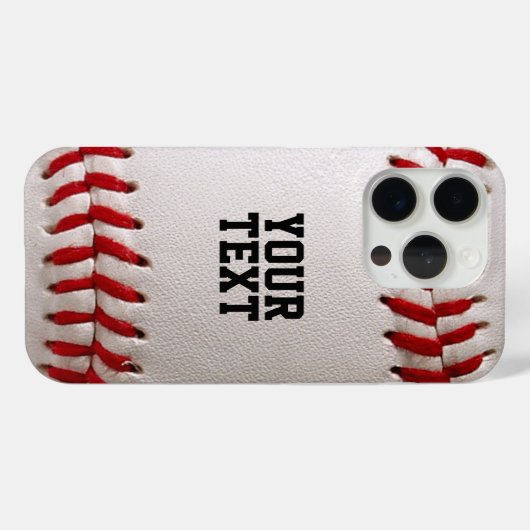 Baseball met tekst Case-Mate iPhone case (Achterkant (horizontaal))