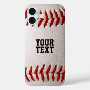 Baseball met  tekst iPhone 16 plus hoesje