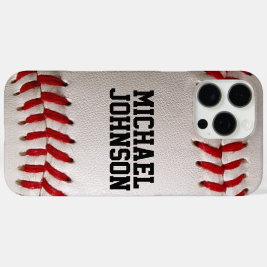 Baseball met  tekst Case-Mate iPhone case (Achterkant (horizontaal))