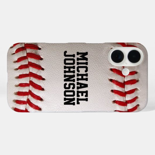 Baseball met tekst Case-Mate iPhone case (Achterkant (horizontaal))