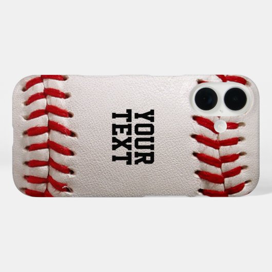 Baseball met tekst Case-Mate iPhone case (Achterkant (horizontaal))