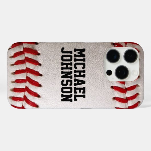 Baseball met tekst Case-Mate iPhone case (Achterkant (horizontaal))