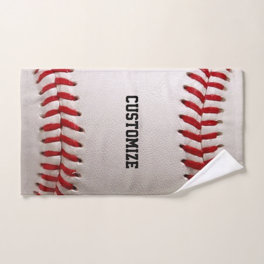 Baseball met  tekst handdoek (Handdoek)