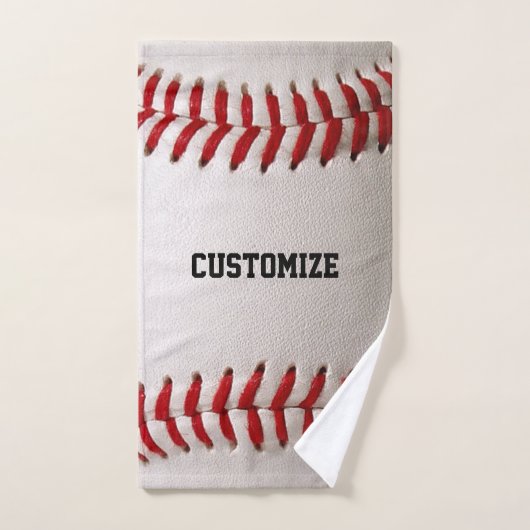 Baseball met tekst handdoek (Handdoek)